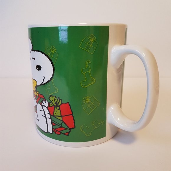 Oversize Peanuts Christmas Mug Snoopy Woodstock Jumbo Size 24 oz Mug Teacup - Picture 3 of 15